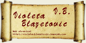 Violeta Blažetović vizit kartica